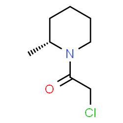 ChemSpider 2D Image | 2-Chloro-1-[(2R)-2-methyl-1-piperidinyl]ethanone | C8H14ClNO