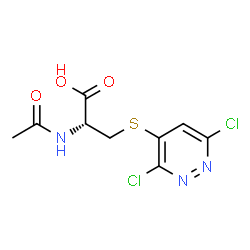 ChemSpider 2D Image | N-Acetyl-S-(3,6-dichloro-4-pyridazinyl)-L-cysteine | C9H9Cl2N3O3S