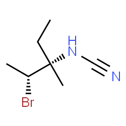 ChemSpider 2D Image | [(2R,3S)-2-Bromo-3-methyl-3-pentanyl]cyanamide | C7H13BrN2
