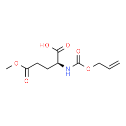 ChemSpider 2D Image | (2S)-2-{[(Allyloxy)carbonyl]amino}-5-methoxy-5-oxopentanoic acid (non-preferred name) | C10H15NO6