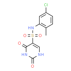 ChemSpider 2D Image | N-(5-Chloro-2-methylphenyl)-2,4-dioxo-1,2,3,4-tetrahydro-5-pyrimidinesulfonamide | C11H10ClN3O4S