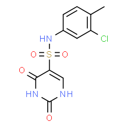 ChemSpider 2D Image | N-(3-Chloro-4-methylphenyl)-2,4-dioxo-1,2,3,4-tetrahydro-5-pyrimidinesulfonamide | C11H10ClN3O4S