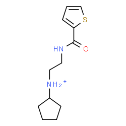 ChemSpider 2D Image | N-{2-[(2-Thienylcarbonyl)amino]ethyl}cyclopentanaminium | C12H19N2OS