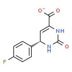 ChemSpider 2D Image | (6S)-6-(4-Fluorophenyl)-2-oxo-1,2,3,6-tetrahydro-4-pyrimidinecarboxylate | C11H8FN2O3