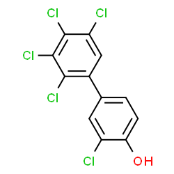 ChemSpider 2D Image | 2',3,3',4',5'-Pentachloro-4-biphenylol | C12H5Cl5O