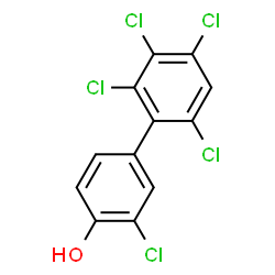 ChemSpider 2D Image | 2',3,3',4',6'-Pentachloro-4-biphenylol | C12H5Cl5O