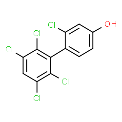 ChemSpider 2D Image | 2,2',3',5',6'-Pentachloro-4-biphenylol | C12H5Cl5O