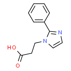 ChemSpider 2D Image | 3-(2-Phenyl-imidazol-1-yl)propionic acid | C12H12N2O2