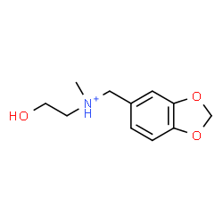 ChemSpider 2D Image | N-(1,3-Benzodioxol-5-ylmethyl)-2-hydroxy-N-methylethanaminium | C11H16NO3