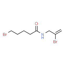 ChemSpider 2D Image | 5-Bromo-N-(2-bromo-2-propen-1-yl)pentanamide | C8H13Br2NO