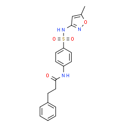 ChemSpider 2D Image | N-{4-[(5-Methyl-1,2-oxazol-3-yl)sulfamoyl]phenyl}-3-phenylpropanamide | C19H19N3O4S
