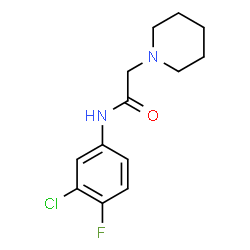 ChemSpider 2D Image | N-(3-chloro-4-fluorophenyl)-2-piperidinoacetamide | C13H16ClFN2O