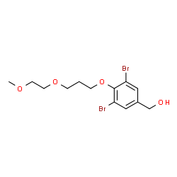 ChemSpider 2D Image | {3,5-Dibromo-4-[3-(2-methoxyethoxy)propoxy]phenyl}methanol | C13H18Br2O4