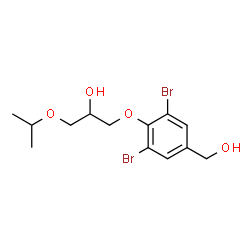 ChemSpider 2D Image | 1-[2,6-Dibromo-4-(hydroxymethyl)phenoxy]-3-isopropoxy-2-propanol | C13H18Br2O4