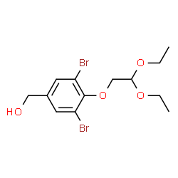 ChemSpider 2D Image | [3,5-Dibromo-4-(2,2-diethoxyethoxy)phenyl]methanol | C13H18Br2O4