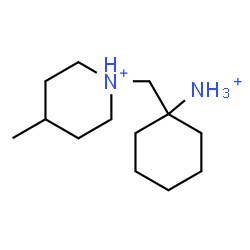ChemSpider 2D Image | 1-[(1-Ammoniocyclohexyl)methyl]-4-methylpiperidinium | C13H28N2