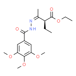 ChemSpider 2D Image | Ethyl (2S,3Z)-2-ethyl-3-[(3,4,5-trimethoxybenzoyl)hydrazono]butanoate | C18H26N2O6