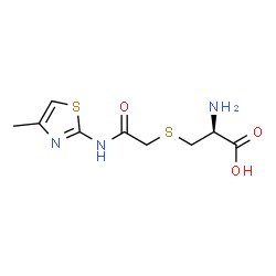 ChemSpider 2D Image | S-{2-[(4-Methyl-1,3-thiazol-2-yl)amino]-2-oxoethyl}-D-cysteine | C9H13N3O3S2