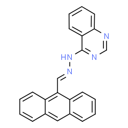 ChemSpider 2D Image | 4-[(2E)-2-(9-Anthrylmethylene)hydrazino]quinazoline | C23H16N4