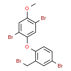 ChemSpider 2D Image | 1,4-Dibromo-2-[4-bromo-2-(bromomethyl)phenoxy]-5-methoxybenzene | C14H10Br4O2