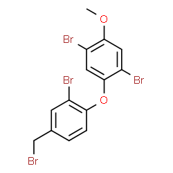 ChemSpider 2D Image | 1,4-Dibromo-2-[2-bromo-4-(bromomethyl)phenoxy]-5-methoxybenzene | C14H10Br4O2