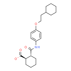 ChemSpider 2D Image | (1R,2R)-2-{[4-(2-Cyclohexylethoxy)phenyl]carbamoyl}cyclohexanecarboxylate | C22H30NO4