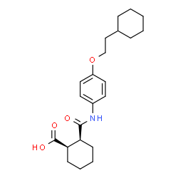 ChemSpider 2D Image | (1R,2S)-2-{[4-(2-Cyclohexylethoxy)phenyl]carbamoyl}cyclohexanecarboxylic acid | C22H31NO4