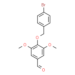 ChemSpider 2D Image | 4-[(4-Bromobenzyl)oxy]-3,5-dimethoxybenzaldehyde | C16H15BrO4