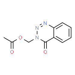 ChemSpider 2D Image | (4-Oxo-1,2,3-benzotriazin-3(4H)-yl)methyl acetate | C10H9N3O3