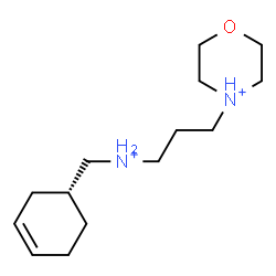 ChemSpider 2D Image | 4-(3-{[(1R)-3-Cyclohexen-1-ylmethyl]ammonio}propyl)morpholin-4-ium | C14H28N2O