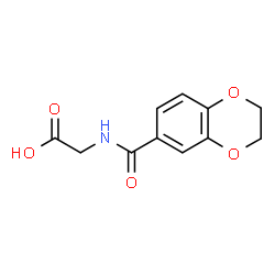 ChemSpider 2D Image | N-(2,3-Dihydro-1,4-benzodioxin-6-ylcarbonyl)glycine | C11H11NO5