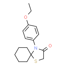 ChemSpider 2D Image | 4-(4-Ethoxyphenyl)-1-thia-4-azaspiro[4.5]decan-3-one | C16H21NO2S