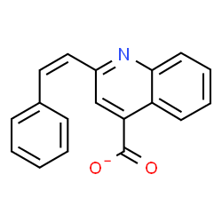 ChemSpider 2D Image | 2-[(Z)-2-Phenylvinyl]-4-quinolinecarboxylate | C18H12NO2