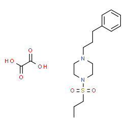 ChemSpider 2D Image | 1-(3-Phenylpropyl)-4-(propylsulfonyl)piperazine ethanedioate (1:1) | C18H28N2O6S