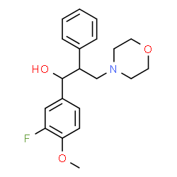 ChemSpider 2D Image | 1-(3-Fluoro-4-methoxyphenyl)-3-(4-morpholinyl)-2-phenyl-1-propanol | C20H24FNO3