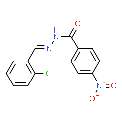 ChemSpider 2D Image | N'-[(E)-(2-Chlorophenyl)methylene]-4-nitrobenzohydrazide | C14H10ClN3O3