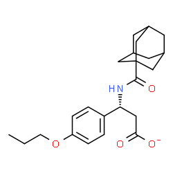 ChemSpider 2D Image | (3R)-3-[(Adamantan-1-ylcarbonyl)amino]-3-(4-propoxyphenyl)propanoate | C23H30NO4