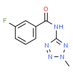ChemSpider 2D Image | 3-Fluoro-N-(2-methyl-2H-tetrazol-5-yl)benzamide | C9H8FN5O