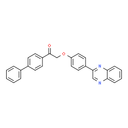 ChemSpider 2D Image | 1-(4-Biphenylyl)-2-[4-(2-quinoxalinyl)phenoxy]ethanone | C28H20N2O2