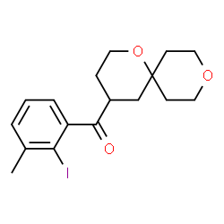 ChemSpider 2D Image | 1,9-Dioxaspiro[5.5]undec-4-yl(2-iodo-3-methylphenyl)methanone | C17H21IO3