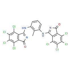 ChemSpider 2D Image | PIGMENT YELLOW 109 | C23H8Cl8N4O2