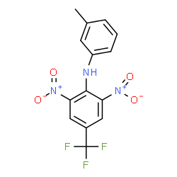 ChemSpider 2D Image | N-(3-Methylphenyl)-2,6-dinitro-4-(trifluoromethyl)aniline | C14H10F3N3O4