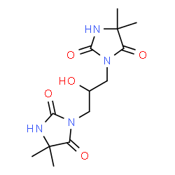 ChemSpider 2D Image | 3,3'-(2-Hydroxy-1,3-propanediyl)bis(5,5-dimethyl-2,4-imidazolidinedione) | C13H20N4O5