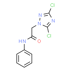 ChemSpider 2D Image | 2-(3,5-Dichloro-1H-1,2,4-triazol-1-yl)-N-phenylacetamide | C10H8Cl2N4O