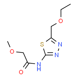ChemSpider 2D Image | N-[5-(Ethoxymethyl)-1,3,4-thiadiazol-2-yl]-2-methoxyacetamide | C8H13N3O3S