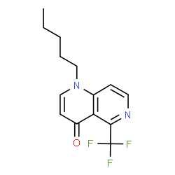 ChemSpider 2D Image | 1-Pentyl-5-(trifluoromethyl)-1,6-naphthyridin-4(1H)-one | C14H15F3N2O