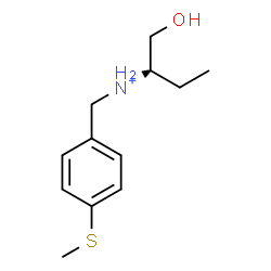 ChemSpider 2D Image | (2S)-1-Hydroxy-N-[4-(methylsulfanyl)benzyl]-2-butanaminium | C12H20NOS
