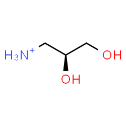 ChemSpider 2D Image | (2S)-2,3-Dihydroxy-1-propanaminium | C3H10NO2