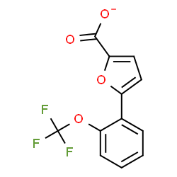ChemSpider 2D Image | 5-[2-(Trifluoromethoxy)phenyl]-2-furoate | C12H6F3O4