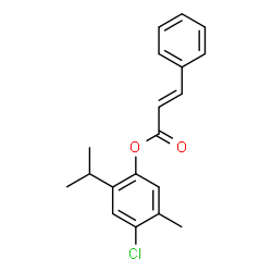 ChemSpider 2D Image | 4-Chloro-2-isopropyl-5-methylphenyl (2E)-3-phenylacrylate | C19H19ClO2